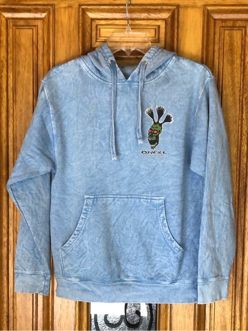 O'Neill Light Blue Hoodie with Cactus Patch Sweatshirt Top